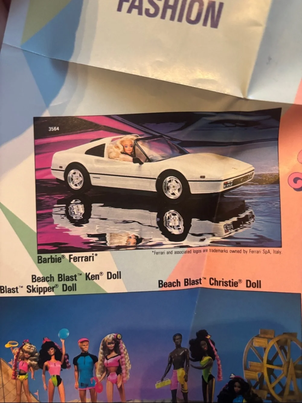 Barbie Multi-Scene Promotional Poster - Pink, Purple, Blue 1988